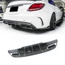 Carbon Fiber Rear Bumper Lip Diffuser Spoiler for Mercedes Benz C class W205 Sedan 4 Door C180 C200 C300 C63 2016-2019 FD Style 2024 - buy cheap