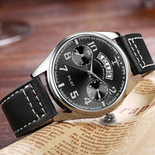 Relogios masculino роскошные пилотные часы военные спортивные мужские часы Лидирующий бренд Япония кварцевые кожаные креативные наручные часы для мужчин 2024 - купить недорого