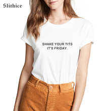 Slithice-Camiseta de algodón para mujer, Tops de moda, ropa de calle de manga corta, camisetas Punk para mujer, camisa negra 2024 - compra barato