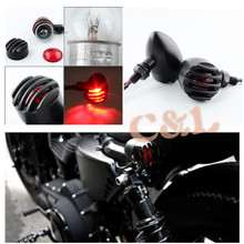 Black Bullet Grill Rear Indicators Brake Tail Light Fits For Harley Sportster 883 1200 XL Bobber Chopper Custom 2024 - buy cheap