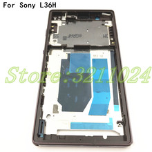 Новый оригинальный дисплей для Sony Xperia Z L36H LT36 C6603, передняя рамка, передняя панель, средняя рамка, запасные части 2024 - купить недорого