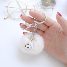 Jack Russell Terrier  Candy Color Dog Key Chain Fur Key Chain with Pom Pom Fashion Rabbit Fur Ball Car Keychains Gift Women Bag 2024 - buy cheap