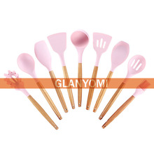 Premium Silicone Pink Cooking Utensils Spatula Turner Soup Spoon Non-stick Shovel Pasta Server Scraper Oil Brush Kitchen Tools 2024 - buy cheap