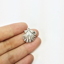 Eruifa 20pcs 21mm Zinc alloy Seashell DIY Charms Pendant Burnished silver and Gold Jewelry handmade DIY 2 colors 2024 - buy cheap