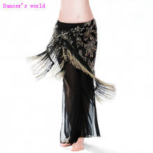 Wholesale belly dance clothes Embroidery sequins belly dance hip scarf for women belly dance chain girls belly dance belt 2024 - buy cheap