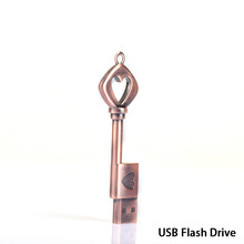 USB Flash Drive Heart Key Pendrive 4GB 8GB 16GB 32GB 64GB Memory Stick usb Stick Pen drive Waterproof metal key ring U disk gift 2024 - buy cheap