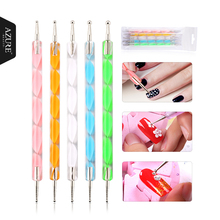 2017 Nail Art Dotting Painting Manicure Tools Painting Pen Nail Art Design Marbleizing Painting Pen Tool Fashion Nail Art 2024 - buy cheap