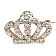 Euro-American Fashion High Quality Crown Rhinestone Brooches/Pins For Women Charms Wholesale 24pcs/lot 2024 - buy cheap