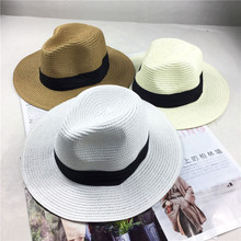 Sombrero de sol con visera ancha versión coreana, sombrero de paja con visera ancha, estilo Jazz, informal, H047 2024 - compra barato