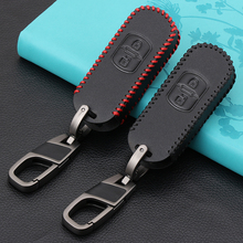 Men Keychain Auto Leather Car Styling Smart 2 Key Fob Protection Covers Cases For Mazda 6 Axela CX-3 CX-5 CX5 CX-7 CX7 CX-9 RX8 2024 - buy cheap