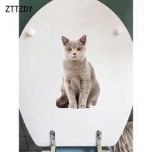 ZTTZDY 14.8*24.7CM Touche Pussy Cat Toilet Sticker Wall Decal BedRoom Home Decor Modern Style T3-0324 2024 - buy cheap
