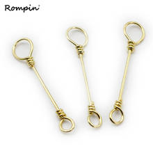 Rompin 30Pcs/bag Spring Pin Hook Stainless Steel Screw Needle Lock Fixed For Soft Worm 33mm 2024 - buy cheap