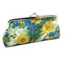 Женский винтажный кошелек с цветочным принтом, дизайнерский Длинный кошелек для монет 2024 - купить недорого