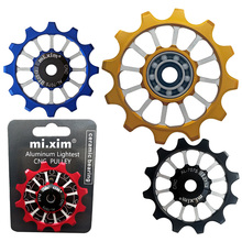 Mi. Xim 12T MTB велосипедный задний переключатель, колесный керамический подшипник, шкив AL7075, направляющий ролик для дорожного велосипеда с ЧПУ 4/5/6 мм 2024 - купить недорого