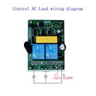 Módulo de controle remoto sem fio AC110-220V 2ch, interruptor inteligente 315/433mhz com módulo de rádio e transmissor de relé - especificações