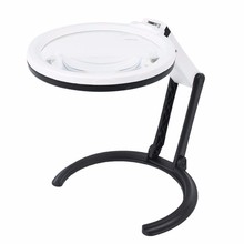 Standing Magnifier For Embroidery LED Lamp Foldable Magnifying Glass 1.8X 5X Desktop 110V-240V Reading Repair Magnifying Glass 2024 - buy cheap