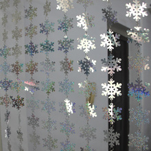 Decoração de interiores de casa de natal, 8m, pvc, lantejoulas a laser, cortina, flocos de nece, decoração de árvore de natal 2024 - compre barato