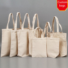 Wholesale 500pcs/lot Customized Logo 12oz Cheap tote Cotton canvas bag for shopping free shipping 2024 - buy cheap