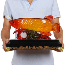 Business Bring in wealth treasure Money Drawing TOP efficacious Talisman # Gold Dragon Fish  Arowana FENG SHUI art statue 2024 - buy cheap