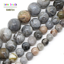 6/8/10/12mm Natural Bamboo Stone Round Loose Beads For Jewelry Making 15.5inch/strand Pick Size DIY Bracelet (F00526) 2024 - buy cheap