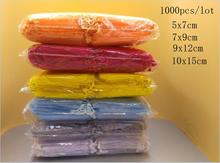 1000pcs 24 Colors party favors Jewelry bag 5x7 7x9cm 9x12 10x15cm Wedding Gift Organza bag Jewelry Packaging Drawstring Pouches 2024 - buy cheap