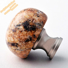 Final Sale Wardrobe Handle,32mm Gold Granite and Brass Cabinet Knob Cupboard Knobs, Half Ball Furniture Hardware,Cool Decoration 2024 - buy cheap
