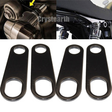 Suporte de seta para motocicleta, 4 lâmpadas, universal, 10mm, indicador de mudança de direção, suporte para harley chopper honda suzuki kawasaki 2024 - compre barato