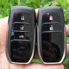 DAKATU-caja de control remoto de coche, carcasa inteligente con logotipo, 2 botones, 3 botones, para Toyota Camry Highlander RAV4, hoja sin cortar 2024 - compra barato