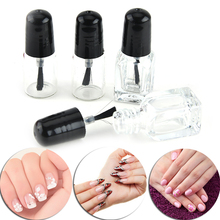 2ml/3ml Transparent Glass Nail Polish Empty Bottle With A Lid Brush Empty Cosmetic Containers Nail Glass Bottles with Brush 2024 - buy cheap