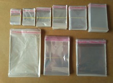 Free Shipping 100pcs/lot Multi sizes option Clear Mini Small plastic bags for jewelry Self Adhesive Seal OPP Storage Package bag 2024 - buy cheap