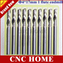 10pcs 4x17MM One Flute Carbide Milling Cutter Tools CNC End Mills Single Spiral Flute CNC Router Bit for Wood, MDF, Acrylic, PVC 2024 - buy cheap