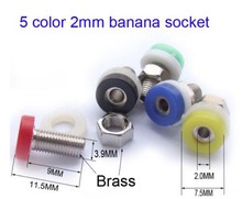 40PCS 5 Color brass 2 mm Banana Socket JACK for 2 MM BANANA PLUG Binding Posts 2024 - buy cheap