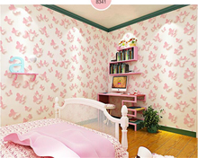 Beibehand-papel de parede 3d minimalista, estéreo, rosa, borboleta, quarto, sala de estar, infantil, sala de estar, rosa, decoração 2024 - compre barato