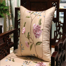 Travesseiro clássico com flor elegante chinesa, decoração interna para cadeira e banco 2024 - compre barato