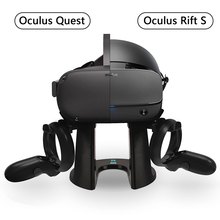 Soporte para VR, soporte para pantalla de auriculares y estación de montaje de controlador para Oculus Rift S / Oculus Quest, auriculares y controladores táctiles 2024 - compra barato