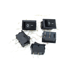 Mini interruptor com botão pressionador 2 pinos, preto 21*15mm