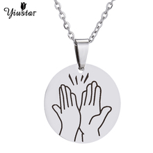 Yiustar-Mini collares con gestos para mujer, joyería femenina, collar para mujeres, chicas, amantes, regalos de compañero de clase 2024 - compra barato