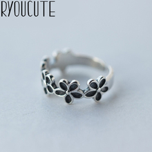 Anillos de Flor Retro románticos para mujer, joyería de lujo, anillo para dedo, joyería 2024 - compra barato