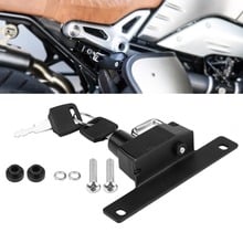 Motorcycle Alloy Helmet Lock Mount Hook Black Right Side Anti-theft Security with 2 Keys Fits for BMW R Nine T Models 2017-2018 2024 - buy cheap