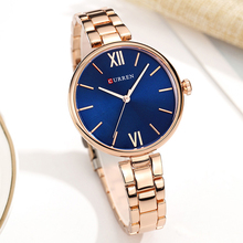 Marca CURREN las mujeres relojes de marca señoras de marca japonesa Reloj pulsera de cuarzo impermeable de acero completo chica Reloj regalo Reloj de Mujer 2024 - compra barato