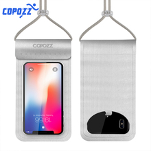 COPOZZ-funda impermeable para teléfono móvil, funda para iPhone X/8/7/6S Plus/Samsung S7, natación, esnórquel, esquí, buceo bajo el agua 2024 - compra barato