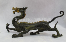 xd 001337 Chinese Folk classical Copper Bronze Gilt Lucky Auspicious Fly Dragon Statue 2024 - buy cheap
