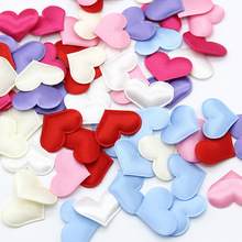 1 Pack DIY Heart Petals Wedding Decorations Satin Heart Shaped Fabric Artificial Flower Petals Room Decoration Party Supplies 2024 - buy cheap