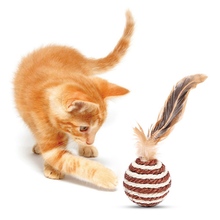 Игрушка для питомца кошки, красочный ручной Колокольчик, надувной мяч, встроенная кошка, Интерактивная игрушка PRO, 2019 2024 - купить недорого