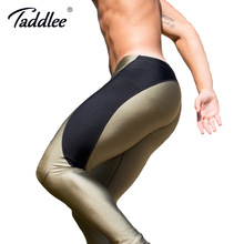 Taddlee-mallas largas de nailon para hombre, leggings sexys de cintura baja para entrenamiento, correr, Fitness, Gay 2024 - compra barato