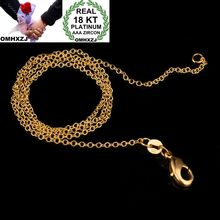 OMHXZJ Wholesale Personality Fashion OL Woman Girl Party Wedding Gift Gold 1MM Cross Chain 18KT Gold Chain Necklace NC160 2024 - buy cheap