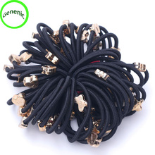 10PCS Lot Hair Rope Women Black Elastic Rubber Band Ponytail Holder Headband  Braider Tool New 2024 - buy cheap