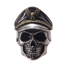 Punk Vintage Trend Men's Ring Gothic Men's Skull Biker Zinc Alloy Ring Man Fashion Rings Jack Captain Ring For Male 2024 - buy cheap