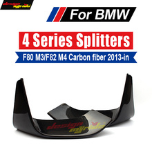 2 uds. De fibra de carbono parachoques delantero labio Splitters Flap Cupwings M Style para BMW 3 Series F80 M3 4 Series F82 F83 M4 2012-2018 2024 - compra barato