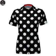 Womens 2017 Black White Dots classical BIKE RACE PRO Team Cycling Jersey Breathing Customized JIASHUO 2024 - buy cheap